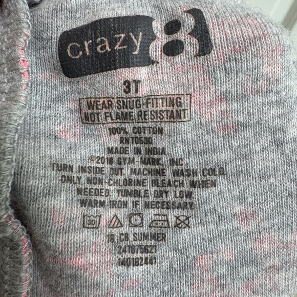 Crazy 8 3T Girls Gray and Pink Elephant Patterned Bermuda Shorts - Picture 4 of 4